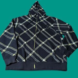 VTG Nomis Simon Outdoor Snowboard Hoodie Mens L Full Zip Jacket Y2K Black Yellow